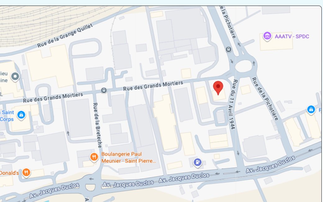 Plan d'accès au Centre Vitasanté, 1 rue du 11 avril 1944 à Saint-Pierre-des-Corps